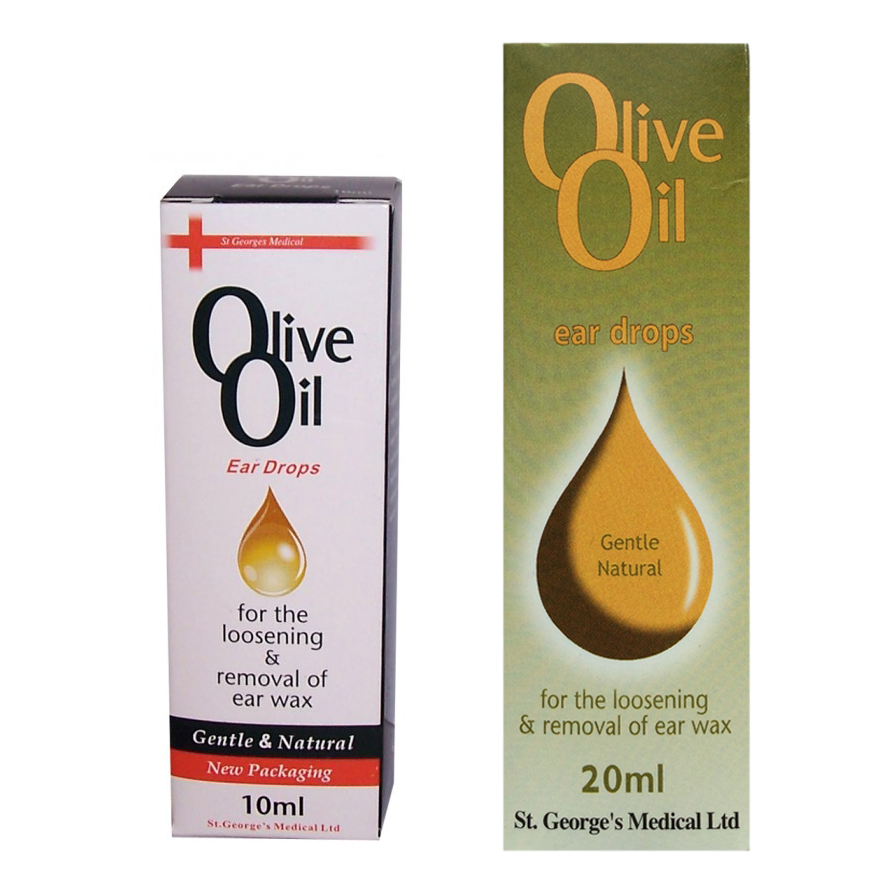 Olive Oil Ear Drops 10ml, 20ml Helps to Easily Remove/Clean Ear Wax and