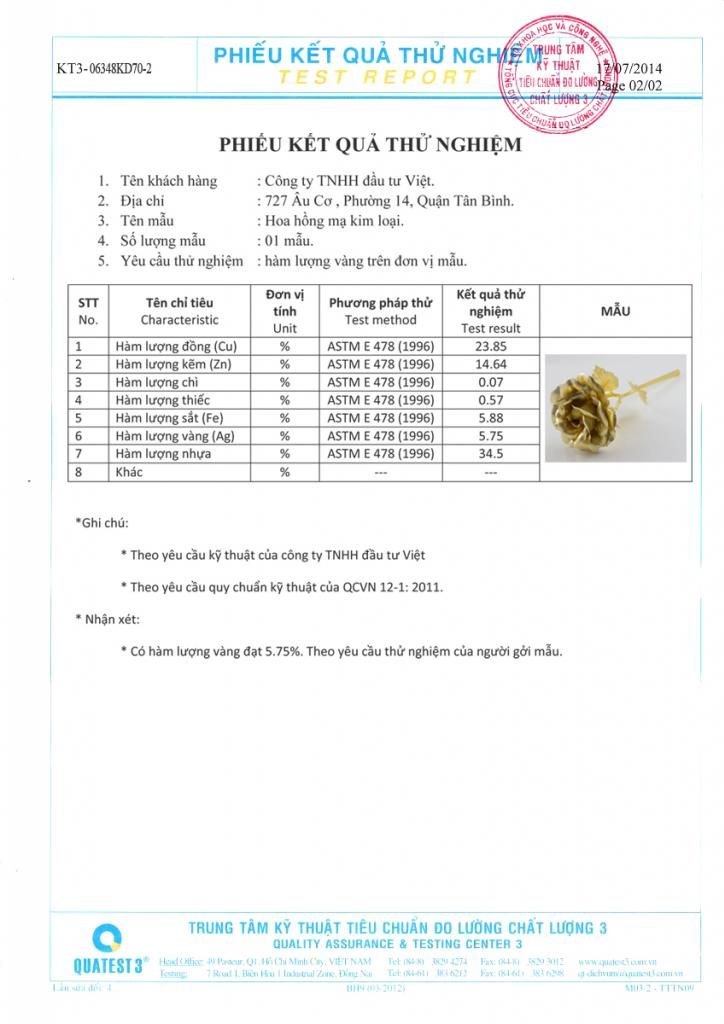 Hoa Hồng Mạ Vàng 24k - Quà Tặng Tuyệt Vời 2015 - 5