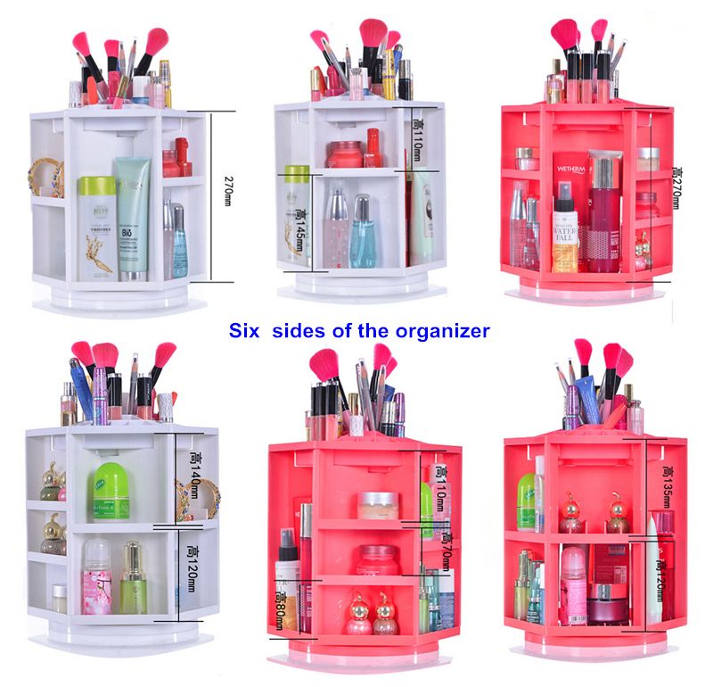 Multi Rotating Cosmetic Organizer Lipstick Brushes Storage Makeup