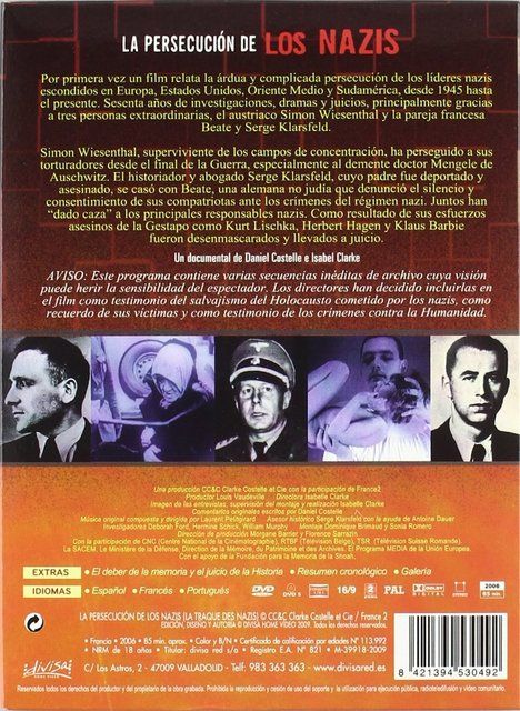 Trasera zpshqrired0 - La persecución de los nazis (2014) [DVDRip H264 MKV] [AC3 2.0 ES  Subt ES] [VH]